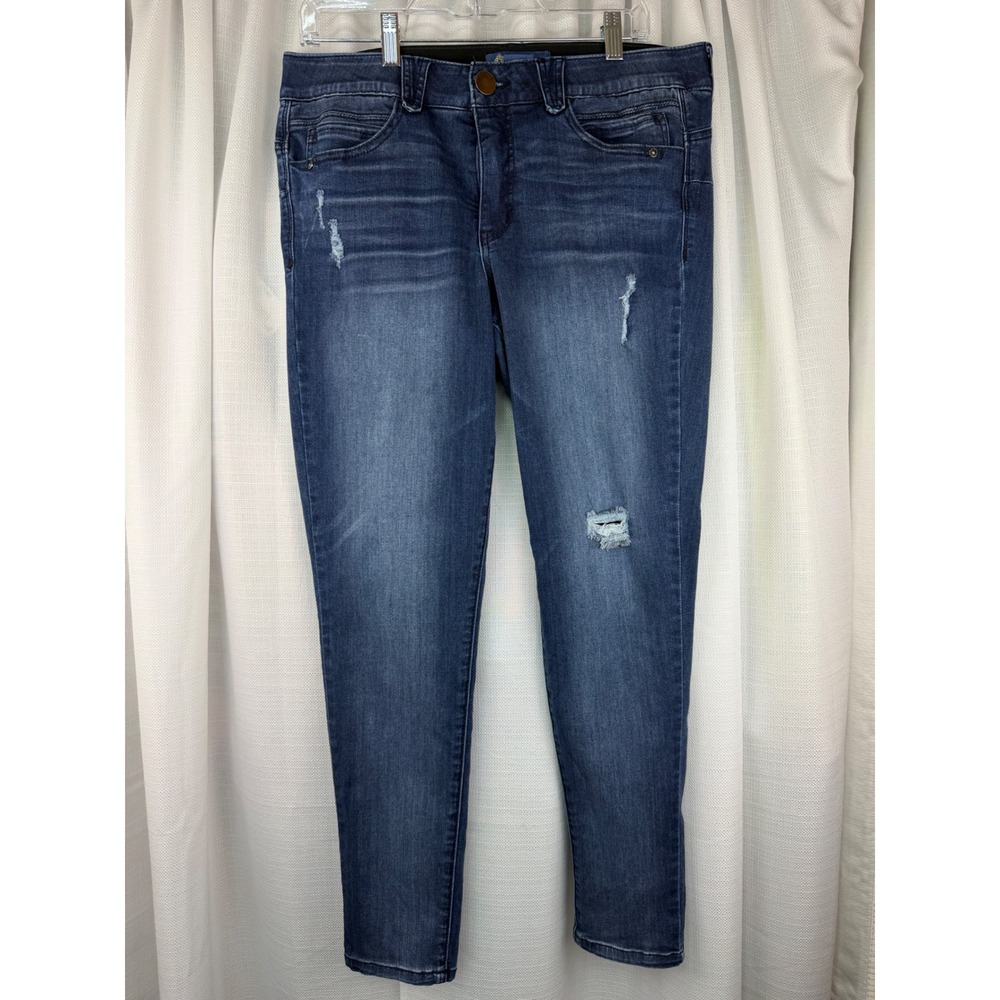Democracy Womens Absolution Skinny Jeans Dark Wash Distressed Size 12 B1105F9NJ